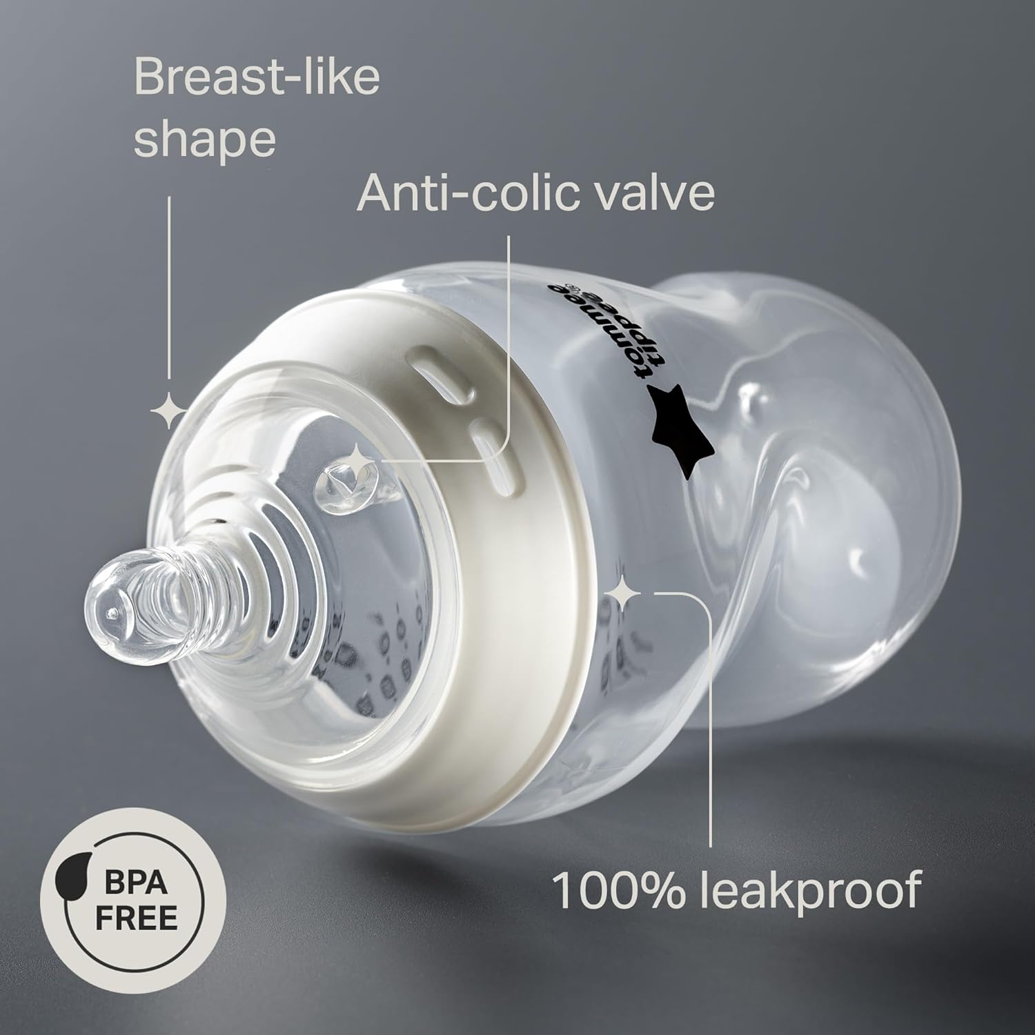 Tommee Tippee Natural Start Anti-Colic Multicoloured Baby Bottles - Pack of 6